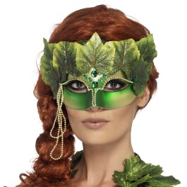 Elegante Waldfee-Maske für Erwachsene Grün