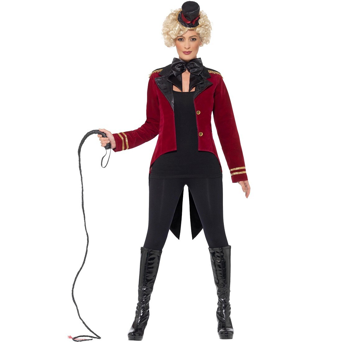 MSemis Damen Zirkusdirektorin Kostüm – Gothic Steampunk Samt Frack Jacke, Lang, Für Karneval, Halloween & Cosplay