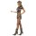 Figurbetontes Army Kostüm für Damen Braun-Oliv M (38/40)