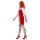 Schauriges Zombie-Kostüm für Frauen Weiß-Rot