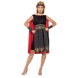 Aufregendes Römerin Kostüm für Damen Schwarz XL (46/48)