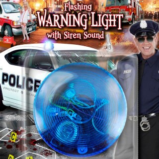 Polizei-Rundumleuchte Blaulicht mit Sirene Blau 7x4cm, 5,99 €