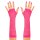 Extravagante 80er Jahre Netz-Handstulpen Pink 33cm