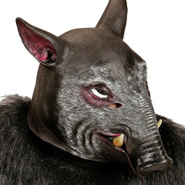 Wildschwein Maske für Erwachsene Braun