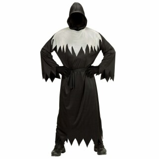 Schauriges Sensenmann Kostüm für Jungen Schwarz-Grau 158, 11 - 13 Jahre