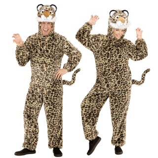 Auffälliges Leoparden-Kostüm für Damen & Herren Braun-Beige