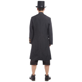Extravagantes Steampunk-Kostüm für Herren Braun-Schwarz S (48)