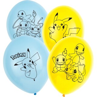 6 Pokémon Latex-Ballons 28cm/11"