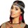 Elegante Feder-Ohrringe Indianerin Rot-Schwarz 12cm