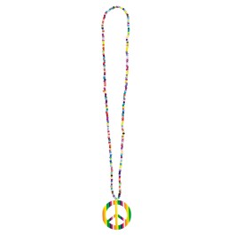 Stylische Boho Hippie-Halskette neonfarben