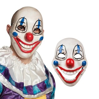 Horror Clown Maske mit beweglichem Unterkiefer