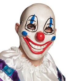 Horror Clown Maske mit beweglichem Unterkiefer