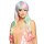 Pastellfarbene Cosplay Langhaar-Perücke Damen