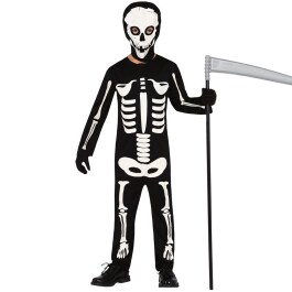 Schauriges Skelett Kostüm für Kinder...