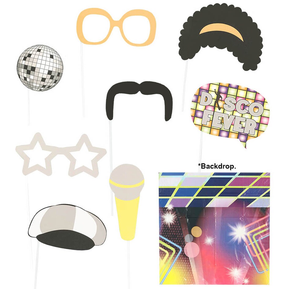 25 Hollywood Fotoautomaten Requisiten - Filmabend Partyzubehör Für Geburtstag & Events