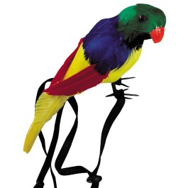 Origineller Piraten Papagei mit Schultergurt 30cm