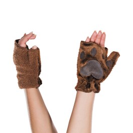 Extravagante Monster Handschuhe Bär Braun