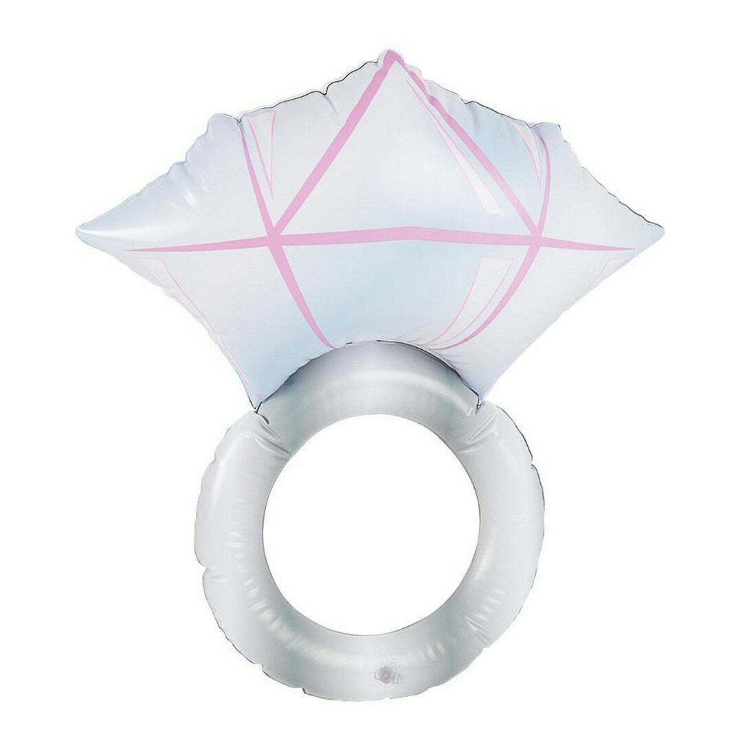 Aufblasbarer Ring Diamant Silber Rosa 50cm 3 99