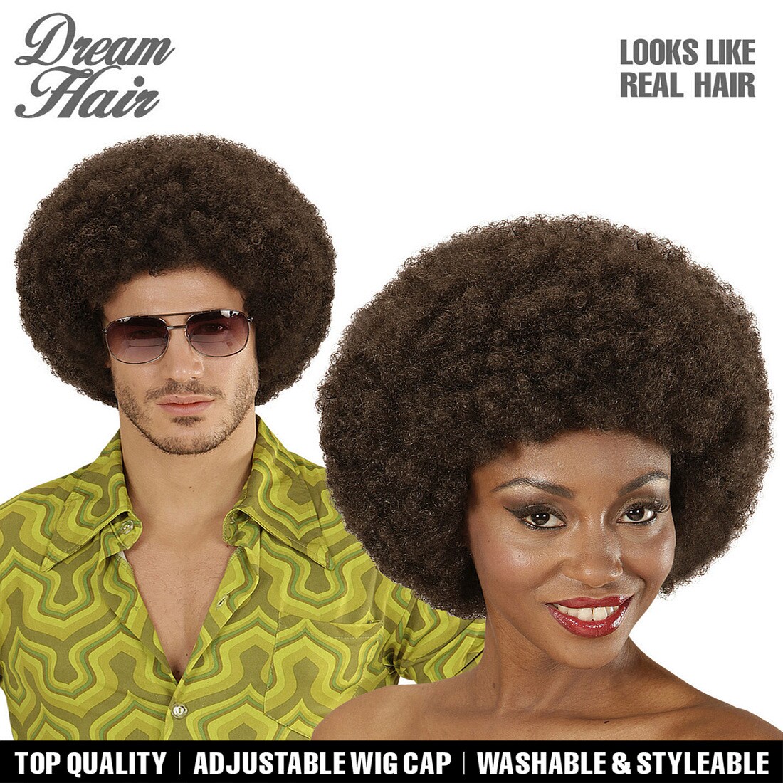 Folat Afro-Perücke In Neon-Pink – Für Karneval, Halloween & Partys (Einheitsgröße)