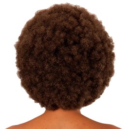 70er Jahre Afro-Perücke für Damen & Herren Braun