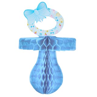 Nuckel Wabenball für Baby Shower Jungen Blau 26cm