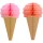 Origineller Honeycomb Waffel-Eis Rosa-Braun 24cm
