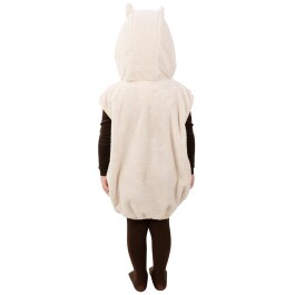 Zuckersüßes Schaf-Kostüm Weste mit Kapuze für Kinder Weiß 104, 3 - 4 Jahre