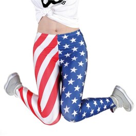 Stylische Amerika Leggings für Damen L/XL