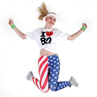 Stylische Amerika Leggings für Damen S/M
