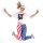 Stylische Amerika Leggings für Damen S/M