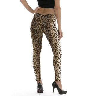 Stylische Leoparden-Leggings Animal Print Beige-Braun