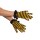 Gestreifte Bienen-Handschuhe mit Plüschrand Gelb-Schwarz