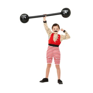 Zirkus-Kostüm Muskel-Mann für Kinder Rot S, 4 - 6 Jahre, 115 - 128 cm