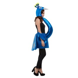 Witziges Pfau-Kostüm für Damen Blau