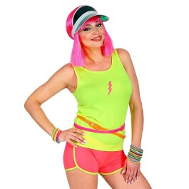 Stylische 80er Jahre Hot Pants Neonpink