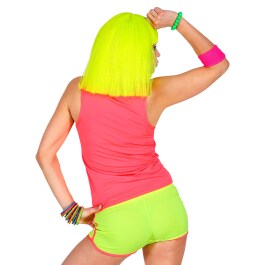 Stylische 80er Jahre Hot Pants Neongelb