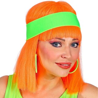 Schönes 80er Jahre Aerobic Stirnband Neongrün