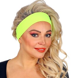 Schönes 80er Jahre Aerobic Stirnband Neongelb