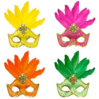 Brasilianische Karneval-Maske mit Federn