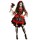 Dia de los Muertos Kostüm für Damen Schwarz-Rot M (38/40)