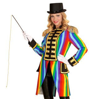 Nobler Regenbogen-Frack Dompteurin für Damen Blau L (42/44)