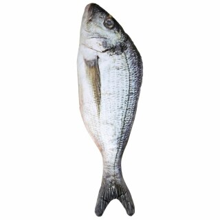 Origineller Stofftier-Fisch Silber 55cm