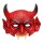 Schaurige Teufelsmaske mit Hörnern Rot
