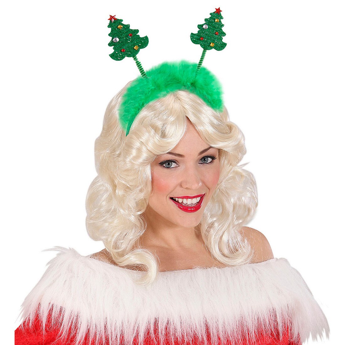 Origineller Haarreif Weihnachten mit Tannenbaum Grün, 5,39