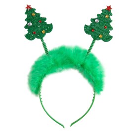 Origineller Haarreif Weihnachten mit Tannenbaum Grün