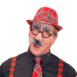 Witzige Brille Alter Mann mit Nase, Bart & Augenbrauen Schwarz