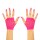 Stylische fingerlose Netz-Handschuhe im 80s Look Pink