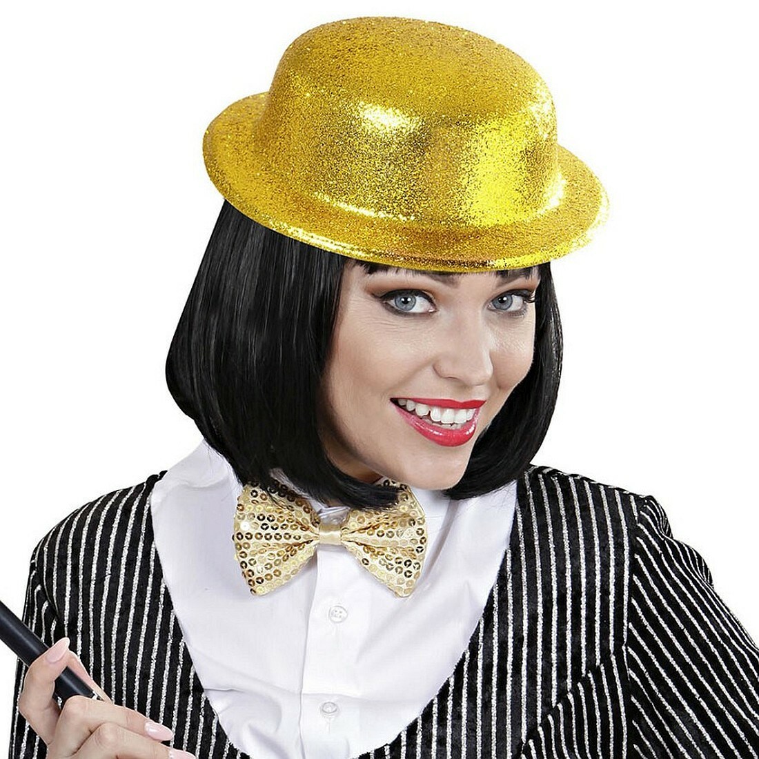 Rubies Paillettenhut Schwarz - Glitzer Hut Für 80er Party & Karneval