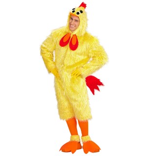 Witziges Hühner-Kostüm für Damen & Herren Gelb