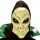 Aufwendige Alien-Maske mit Kapuze & Facettenaugen Grün-Schwarz